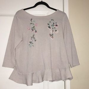 Peplum Lauren Conrad tie back sweater